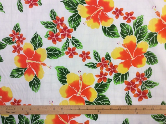 1点物⭕️お安く!◎Custom hawaiian fabric◎NR2◎9.7 Beautiful Tropical Hawaiian Print Fabric Sold by the Yard - Etsy