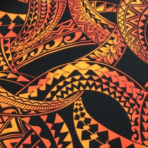 1点物⭕️お安く!◎Custom hawaiian fabric◎NR2◎9.7 Turquoise Classic Hawaiian Print Fabric 100% Cotton Sold by