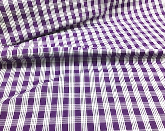 Purple Palaka Heavy Cotton woven Fabric Sold by the Yard (Yardage Available)