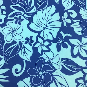 Beautiful Hawaiian Print in Poly Cotton (Yardage Available)
