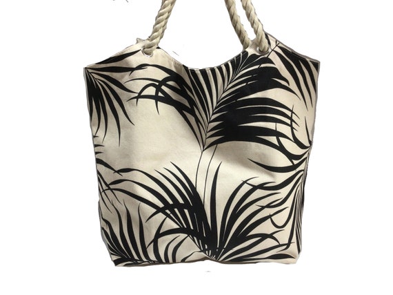 Canvas tote bag with rope handles hotsell