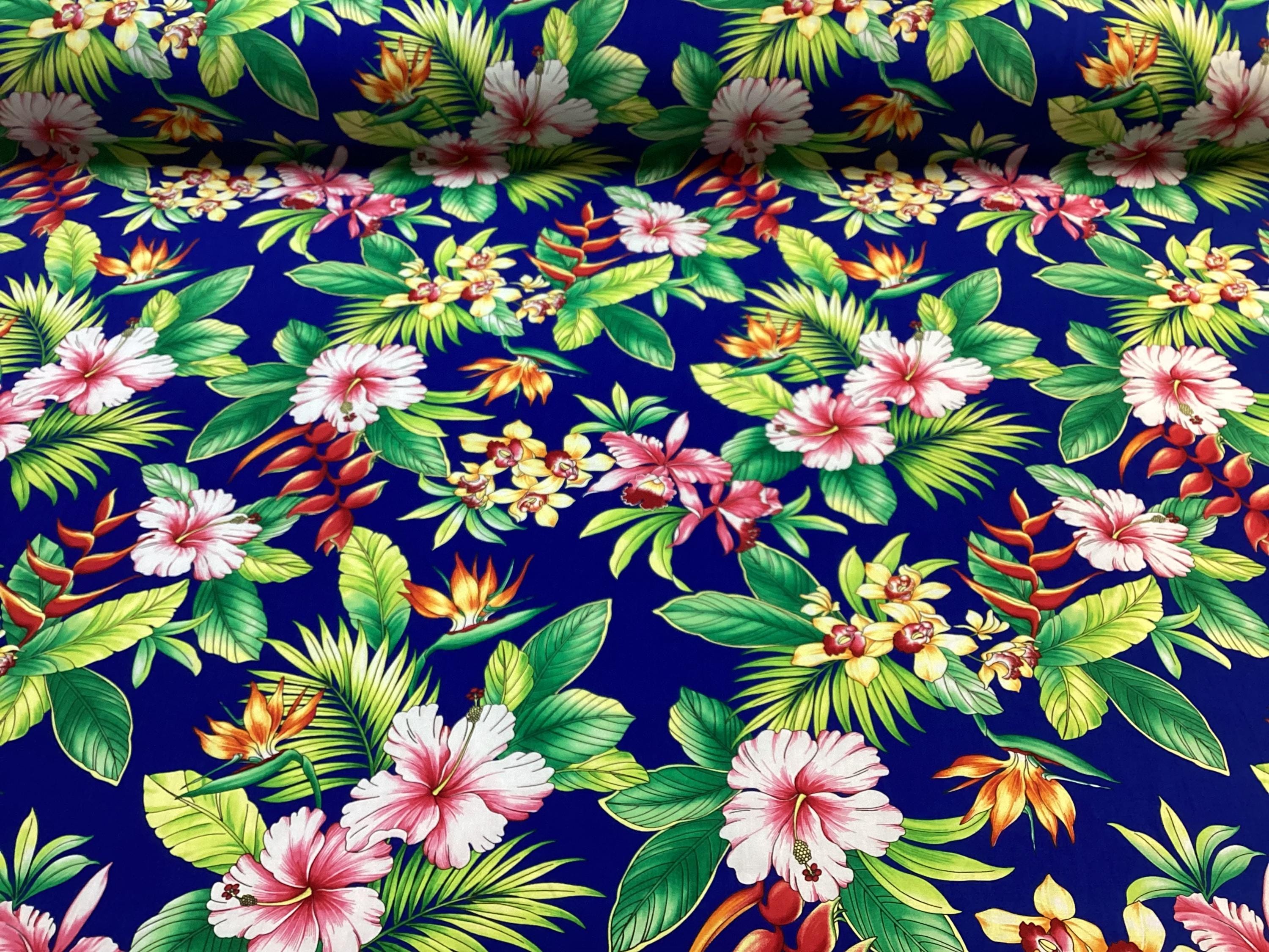 Tropical Hibiscus, Heliconia, Orchids and Bird of Paradise