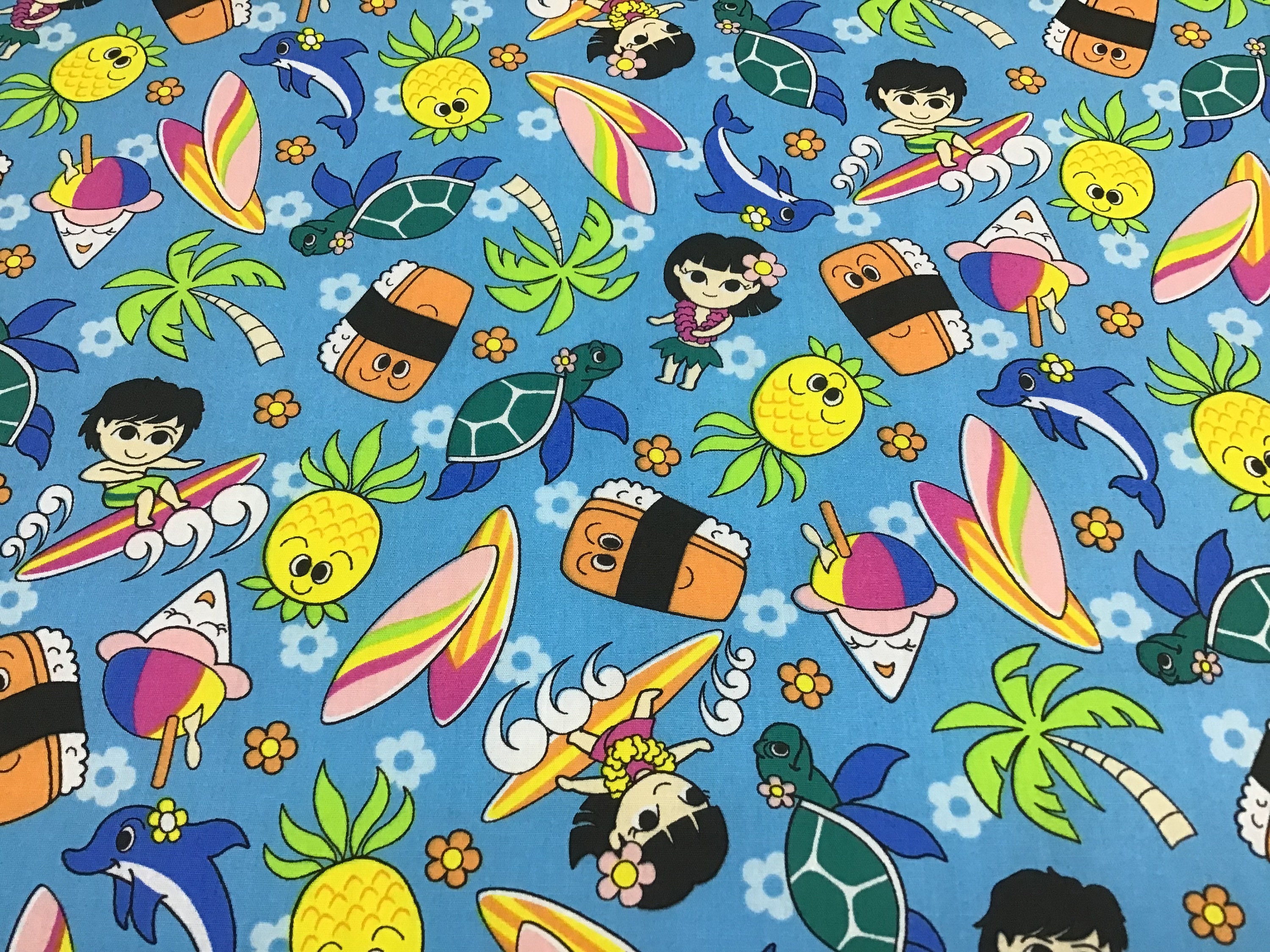 1点物⭕️お安く!◎Custom hawaiian fabric◎NR2◎9.7 Hawaiian Print Fabric 100% Cotton Sold by the Yard (yardage
