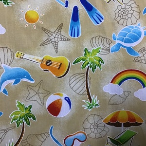 Fun Hawaiian Print Fabric in Cotton (Yardage Available)