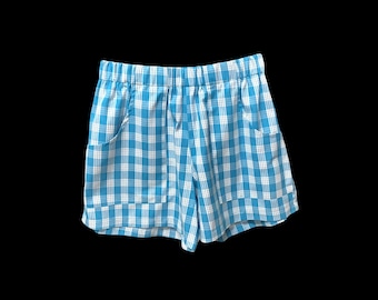 Pantaloncini elastici Palaka a vita alta da donna con tasche (in foto il Palaka turchese)