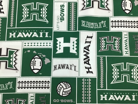 University of Football 100% katoen Hawaiian Print stof Etsy Nederland