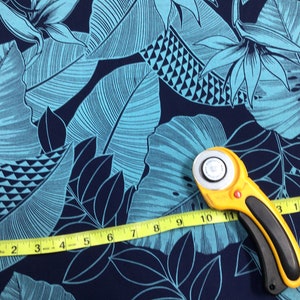 Deep Blue Hawaiian Print Fabric Poly-cotton yardage Available - Etsy