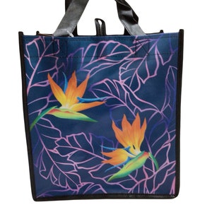 Medium Hawaiian Print Shopping Bag Reusable