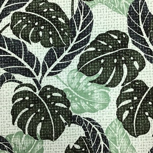 Tropical Leaves Hawaiian Print Fabric in Cotton (Yardage Available)