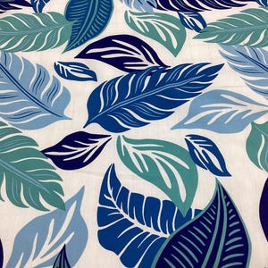 Tropical Leaves Hawaiian Print Fabric 100% Cotton Sold by the yard