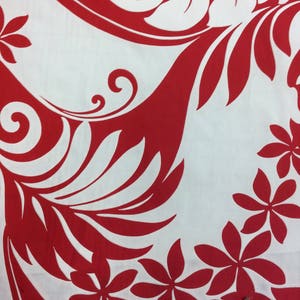 Style rétro Hawaiian Print Poly Cotton (Yardage Available)