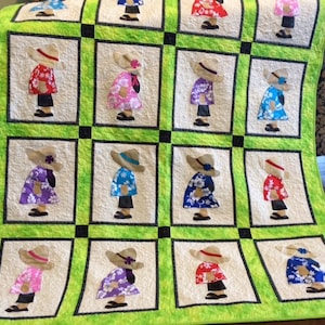 Original Hawaiian Sunbonnet Quilt Pattern #1
