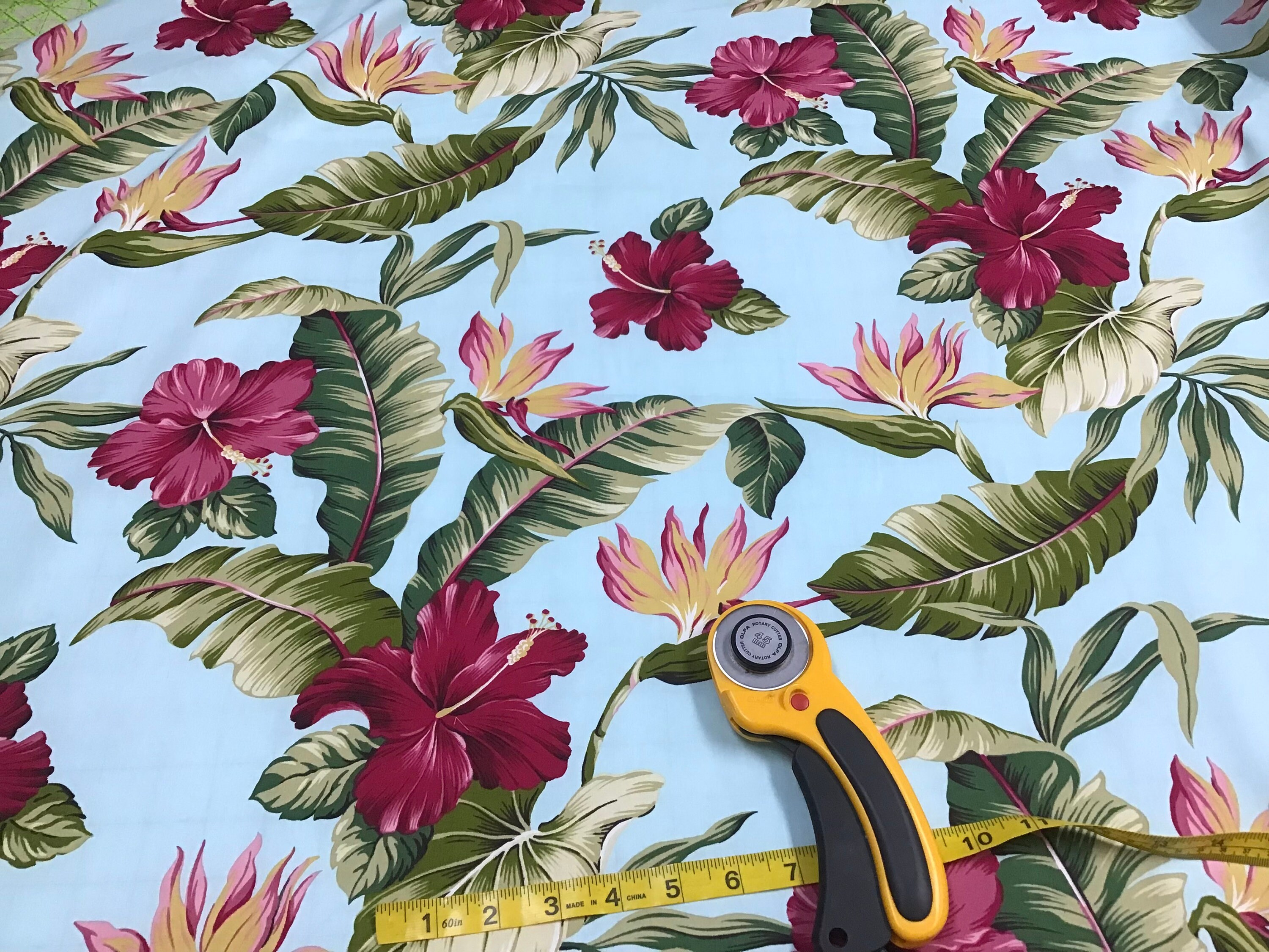 め*ん様 1点物⭕️お安く!◎Custom hawaiian fabric◎AR Tropical Hawaiian Print Fabric 100% Cotton Sold by the Yard