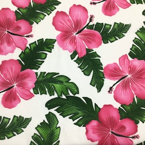 Hawaiian  Print In Poly-Cotton Sold bu the Yard  (Yardage Available)