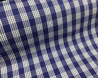 Royal blue woven Palaka Fabric  (Yardage Available)