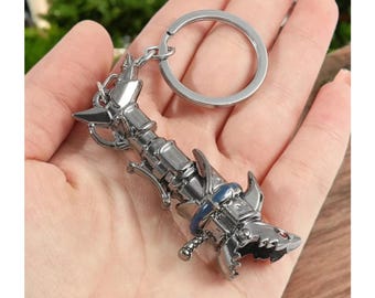 Jinx Cannon Keychain, Arcane Keychain, Gamer Gift, League Fan Gift, Cosplay Accessory, Keyring Gift