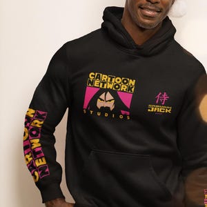 Samurai Jack Retro Anime Hoodie, Old School Toonami Cartoon Sweatshirt, Nostalgic Gamer 90s, Adult Swim Jacket, Unisex Heavy Blend Pullover,