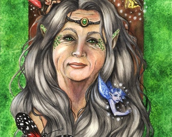 Printable Mother of Magic Fantasy Art Fairy 8x10 inches Print it Yourself Downloadable Print Lindsey Cormier