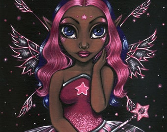 Lindsey Cormier Magenta Star fairy 8x10 inches Print it Yourself Downloadable Print