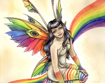 Lindsey Cormier Rainbow Fairy 8x10 inches Print it Yourself Downloadable Print