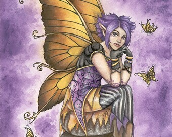 Lindsey Cormier Purple pixie Fairy 8x10 inches Print it Yourself Downloadable Print