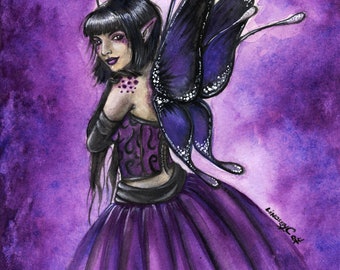 Printable Violet Purple Fantasy Art Fairy 8x10 inches Print it Yourself Downloadable Print Lindsey Cormier
