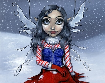 Lindsey Cormier First Snow Winter Fairy 8x10 inches Printable Downloadable Print