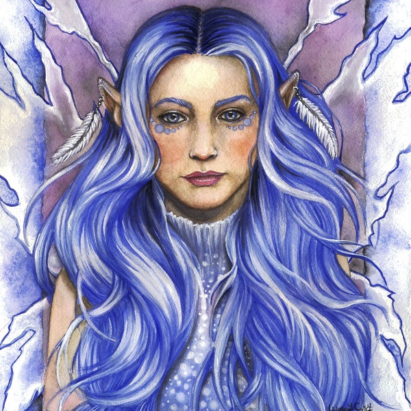 Lindsey Cormier Winters Frost Fairy 8x10 inches Print it Yourself Downloadable Print