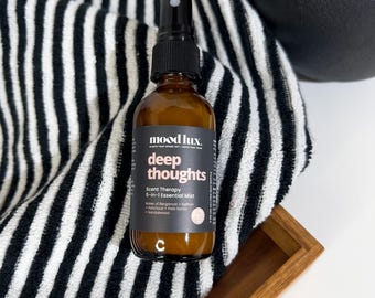 Deep Thoughts Room Mist, Bergamot Saffron Scent, Room & Linen Spray