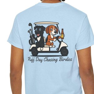 Dog Lover Golfing T shirt - Funny Pet Shirt, Unisex Cotton Tee for Animal Lovers, Gift for Dog Owners, Casual Wear, Golf Enthusiast Shirt