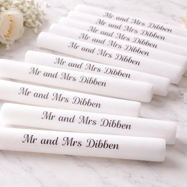 Personalised LED Glow Sticks | Custom Party Foam Batons for Weddings, Birthdays & School Discos
