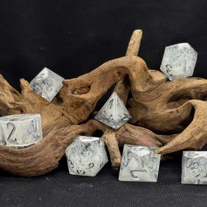 Dés surdimensionnés faits main Silver Magic