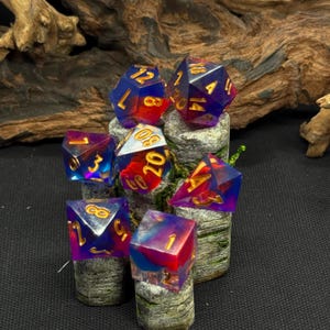 Polyamorous Pride Handmade Dice