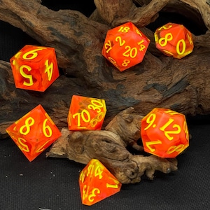 Safety Orange Handmade Oversized Dice