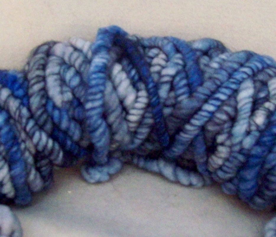 Jumbo Yarn core spun yarn super bulky yarn blue camo yarn Etsy