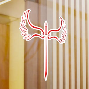 Angel Wings Sword Kiss-Cut Vinyl Laptop Decals Car Decals