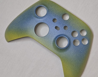 Hand-Painted Series X|S Controller Faceplate with One-of-a-Kind Yellow Blue Design