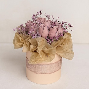 Handmade Flower Candle Gift Box – Rose Scented Candles, Gift for Women, Mother&#39;s Day, Birthday