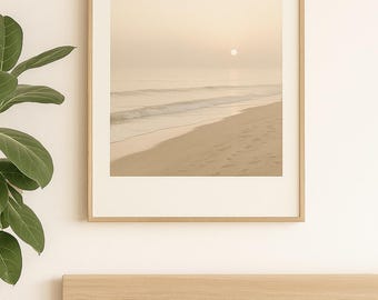 Coastal Calm Beach Wall Art Set of 10 | Neutral Sand Dune Photography | Minimalist Square Printable Art | Coastal Decor Download