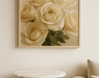 Neutral Botanical Wall Art Set of 10 | Beige Flower Prints | Minimalist Boho Digital Art | Japandi & Coastal Style Printable Decor