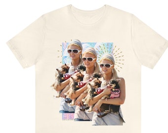 Paris Hilton & Tinkerbell T-shirt |  Unisex Jersey Short Sleeve Shirt  for Y2k Pop Culture Junkies