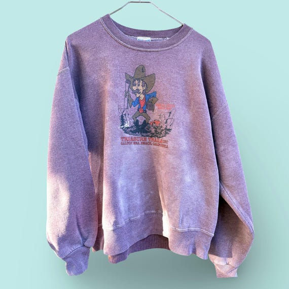Vintage y2k Cowboy Sweatshirt | Treasure Trails Inc | Salton Sea California | Size Large