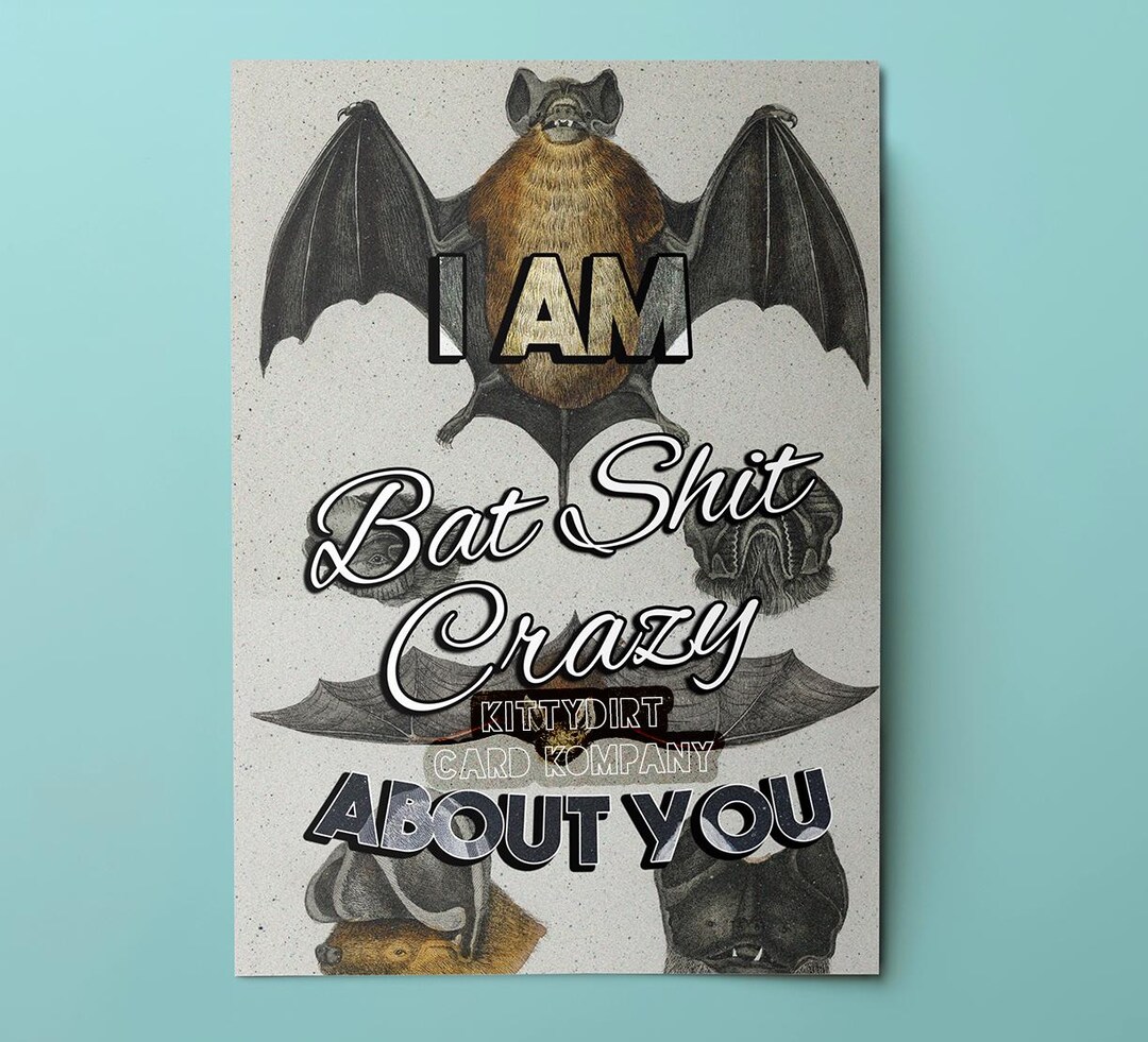 I'm Bat Sh*t Crazy for You | Gothic Romance Anniversary Card - Etsy