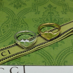 925 silver electroplated with 18K gold retro ring, love men and women fashion ring, anniversary gift for wife