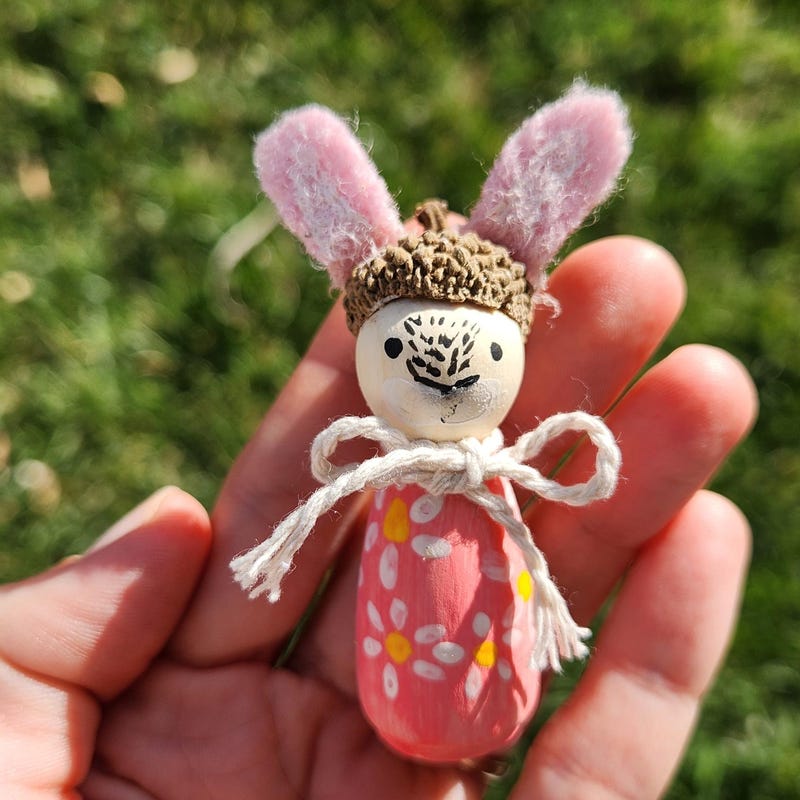 Bunny Peg Doll - Etsy