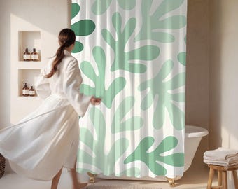 Matisse Inspired Bathroom curtain, vintage boho shower curtain, mid century modern shower curtain, custom shower curtain, mulitple colors
