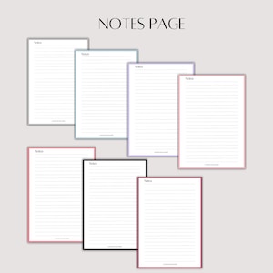Minimalistic Printable Notes Pages, 7 Minimalist Lined Templates, A4 A5 US Letter, Digital Note Paper PDF ,Instant Download Stationery