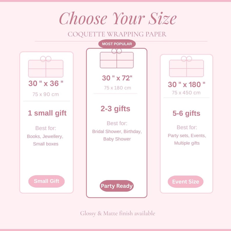 Coquette Pink Bow Wrapping Paper Roll,Aesthetic Gift Wrap for Birthday Baby Shower Bridal,Balletcore Bow Gift Wrapping Paper, Girly Pink Bow image 4