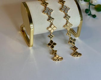 Clover wide  bracelet