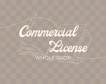 Commercial Use License: Whole Shop Designs - Unlimited Physical Products